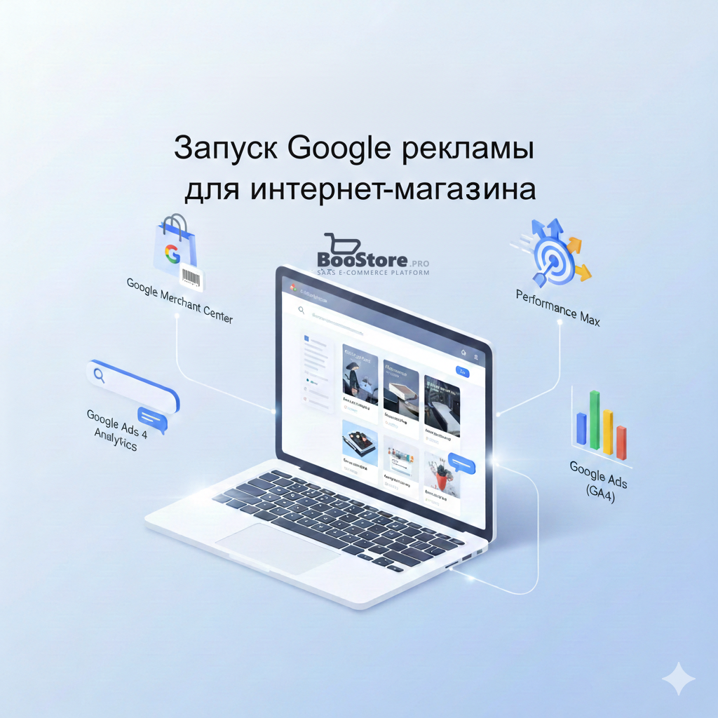 Launching Google Ads for an Online Store: Merchant Center, Context, Performance Max, Analytics