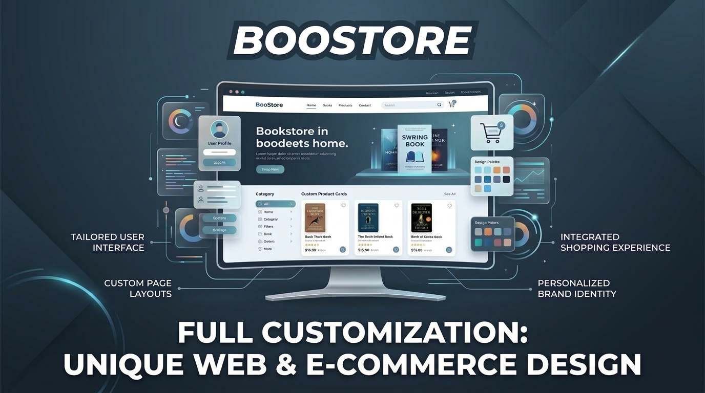 Full customization of website and online store design: a unique design made by yourself