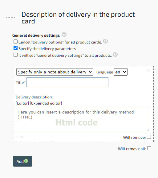 Delivery