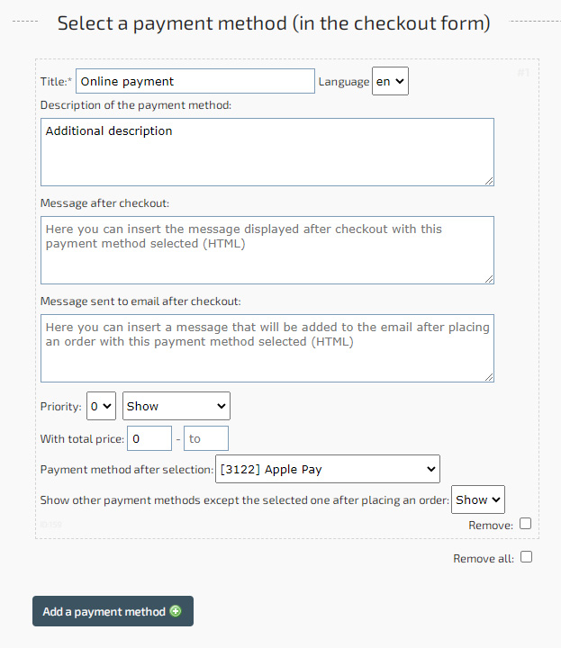 Online payment